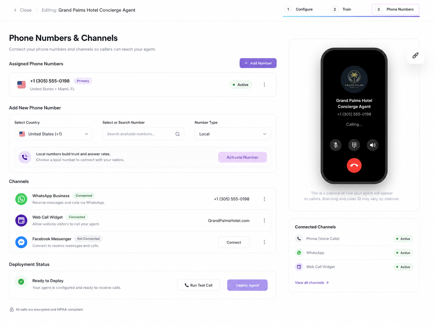 Voice agent channels and deployment